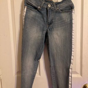 White stripped jeans